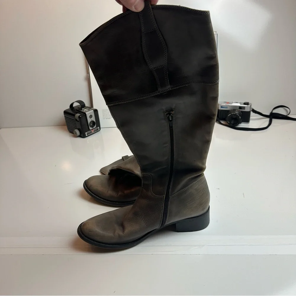 Charles David Italian Leather Riding Boots Brown | Knee High | EU 39
